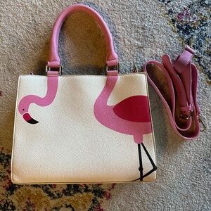 Pink Flamingo purse, handbag with shoulder strap